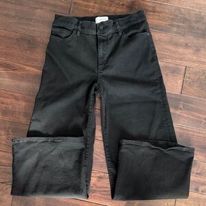 FRAME Le Pixie Slim Palazzo Black Jean - size 30